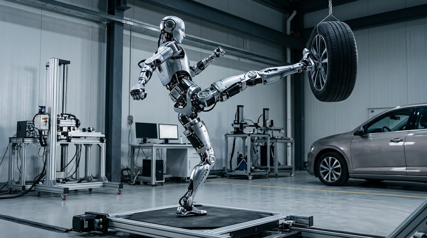 Robot texnologiyasında yeni mərhələ: Avtomobil qaldırır, təpik vurur, tullanır